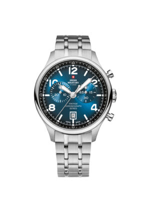 Orologio Swiss Military Cronografo acciaio blu