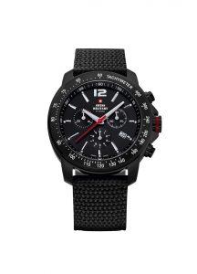 Orologio Swiss Military Cronografo acciaio brunito e nylon